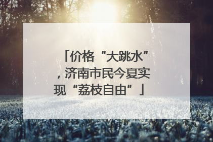 价格“大跳水”，济南市民今夏实现“荔枝自由”